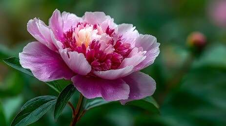 盛开的牡丹花特写