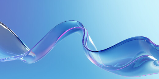 透明流动结构霓虹反射  