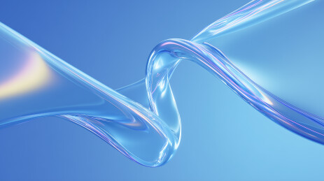 透明流动结构霓虹反射  