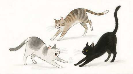 群猫玩耍