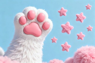 猫爪可爱风萌趣场景