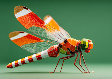 一只卡通小蜻蜓