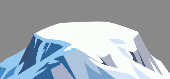 雪山山顶插画矢量图