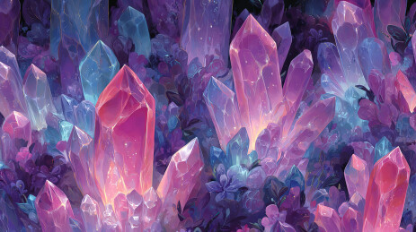 梦幻紫色水晶簇