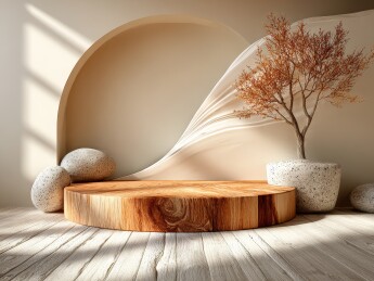 简约风圆形展台场景