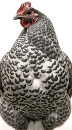 红冠长颈鸡静立白台