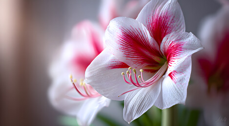 粉红色的百合花朵