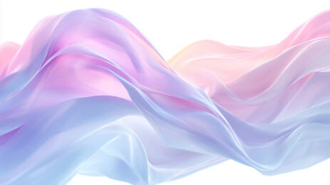 梦幻流动波粉蓝透明曲线  