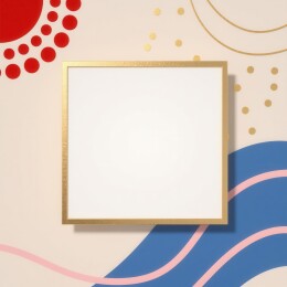 金色边框白框与红金蓝粉背景