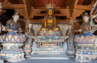 山西长治市长子县唐代寺庙法兴寺彩塑