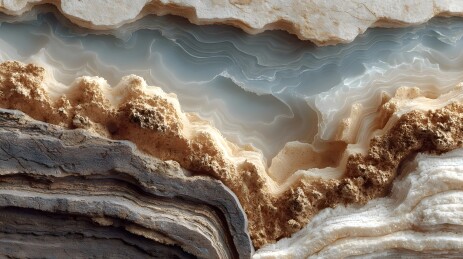 岩石层理结构特写
