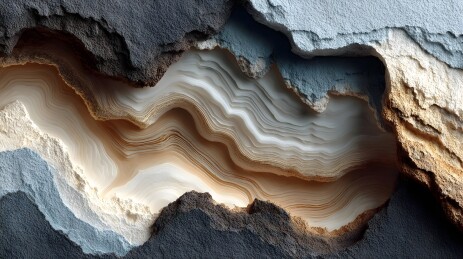 岩石层理结构特写