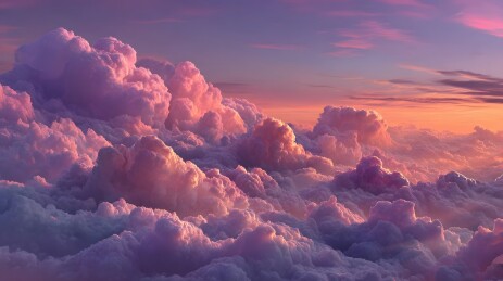 云海日落壮丽天空