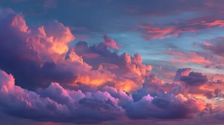 绚丽晚霞天空云彩