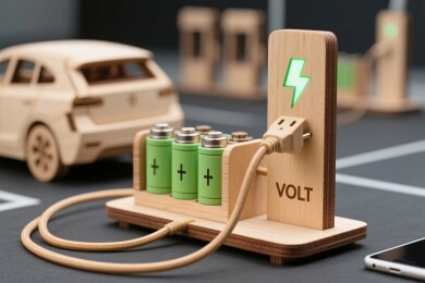 创意木制充电装置模型