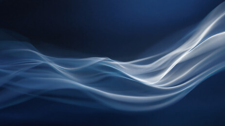 蓝纱波浪创意背景图