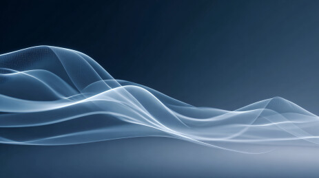 蓝纱波浪创意背景图