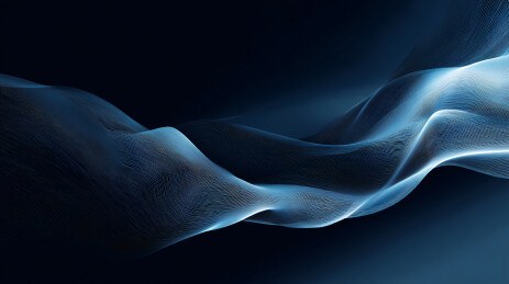 蓝纱波浪创意背景图