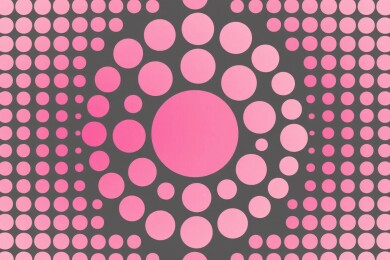 粉色圆形图案插画