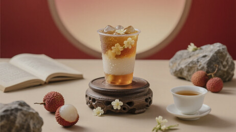 夏日荔枝茶的清凉