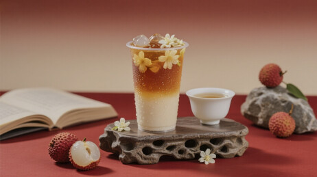 夏日荔枝茶的清凉