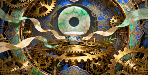 玉璧齿轮国潮机械场景