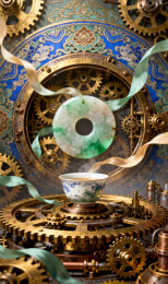玉璧齿轮国潮机械场景