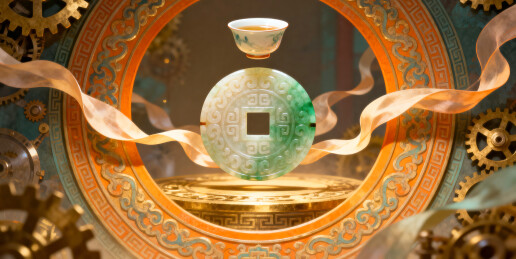 玉璧齿轮国潮机械场景