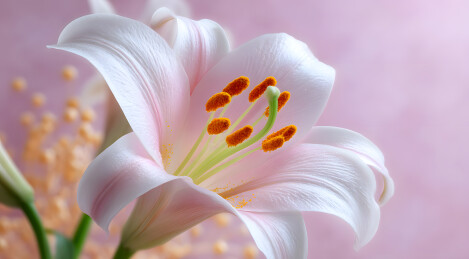 唯美漂亮的百合花朵