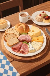 餐桌美食摆盘