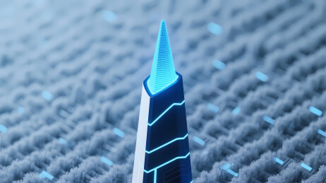 蓝色尖锐物体装饰