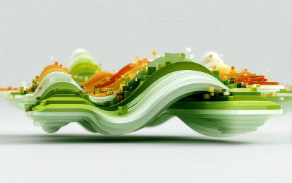 抽象立体几何形状艺术