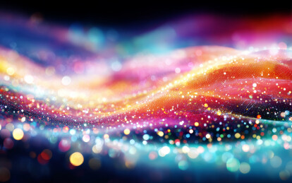 色彩斑斓的抽象光浪