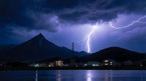 雷霆夜幕下的山村