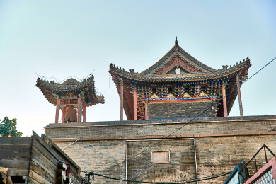 中国河北省张家口市堡子里景区鼓楼建筑外观