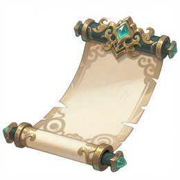 古卷轴金纹宝石典雅装饰