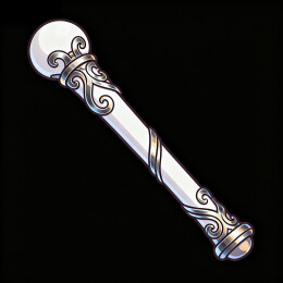 红木银纹法杖典雅魔法道具