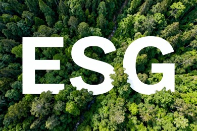 ESG字母森林背景图