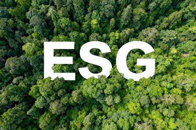 ESG字母森林背景图