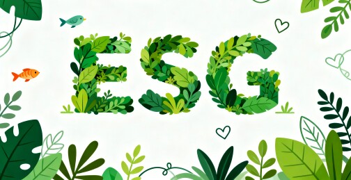 ESG字母绿植风环保宣传场景