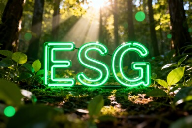 ESG霓虹科技感自然场景