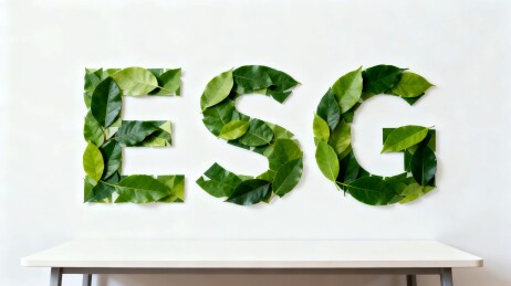 绿叶拼字自然环保场景