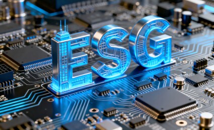 ESG字母科技感电子场景