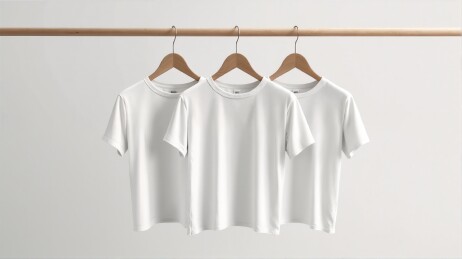 简约白T恤展示