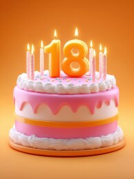 18岁生日蛋糕画面
