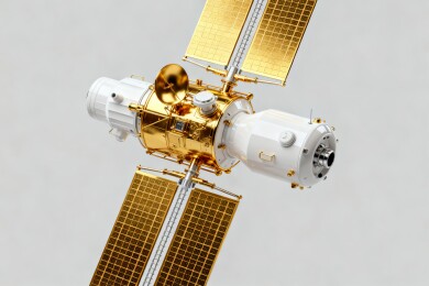 航天器科技感展示场景