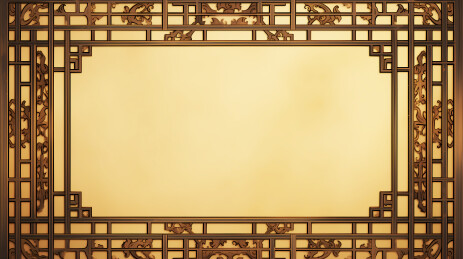 中式木头屏风
