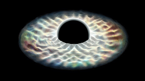 黑洞引力波纹视觉效果
