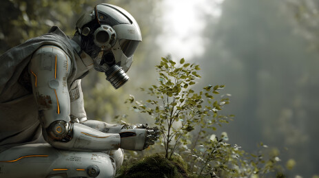 机器人种植树木