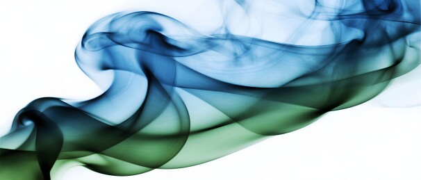 蓝绿烟雾抽象艺术